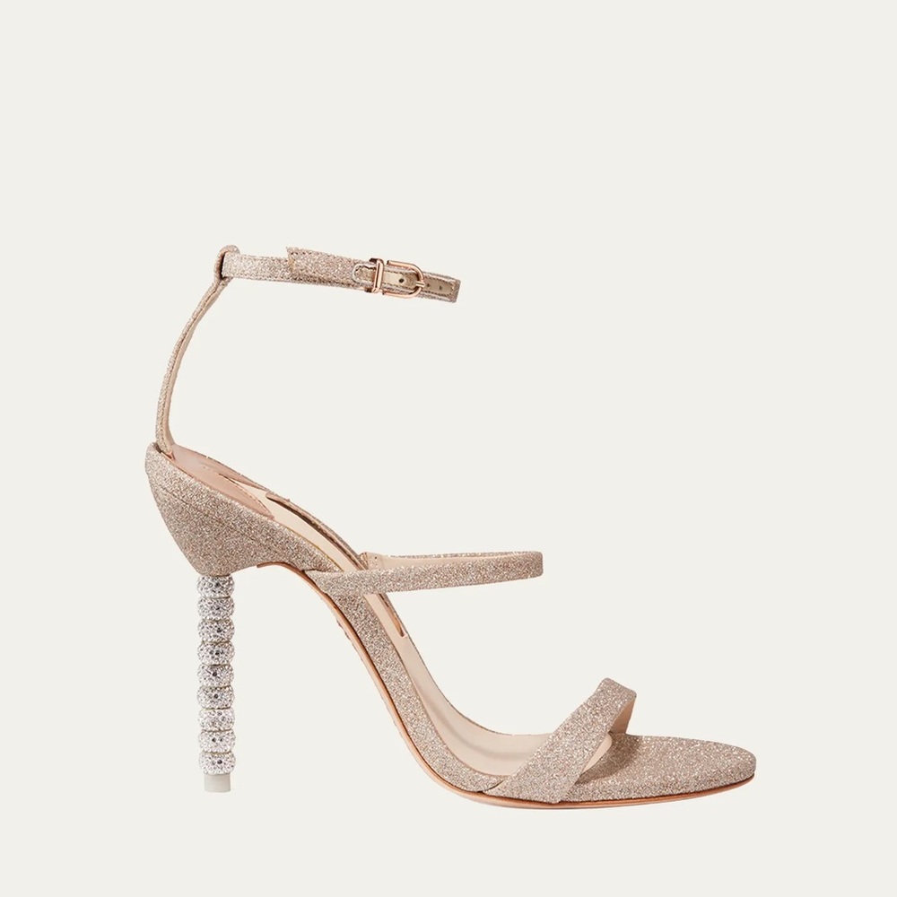 Sophia Webster Rosalind Glitter Sphere-Heel Sandals 39 fits like 8.5